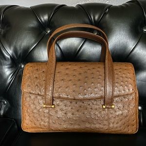 Ostrich leather bag.